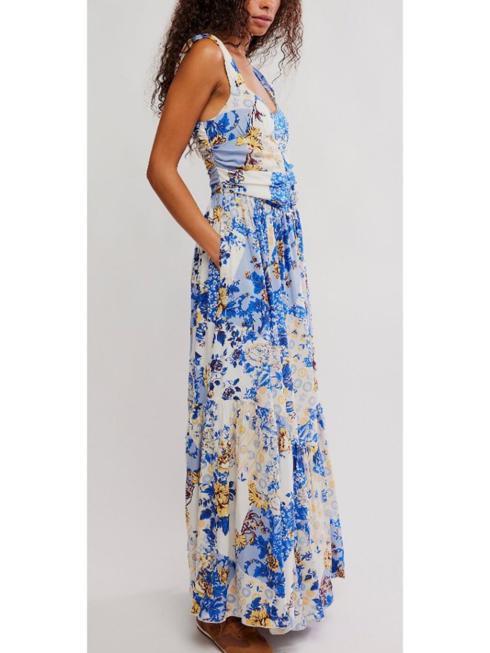 FREE PEOPLE Sasha Maxi Dress / Porcelain Combo - Picture 4 of 6